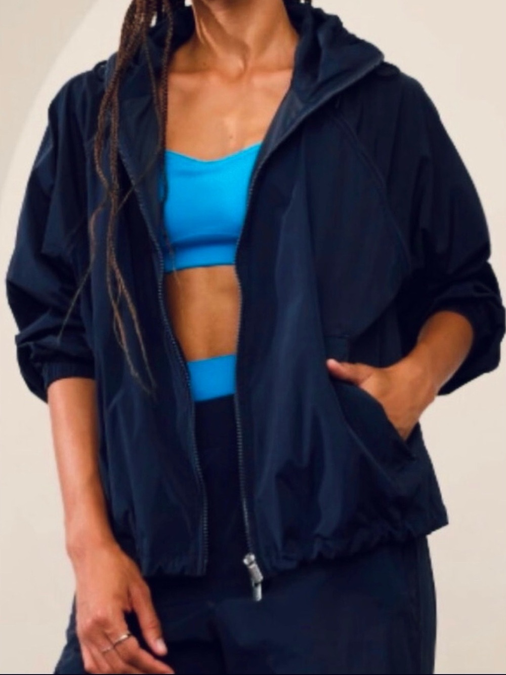 Athleta Navy Rise Lightweight Jacket